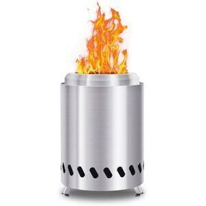 7" Portable Stainless Tabletop Smokeless Fire Pit Set NEW